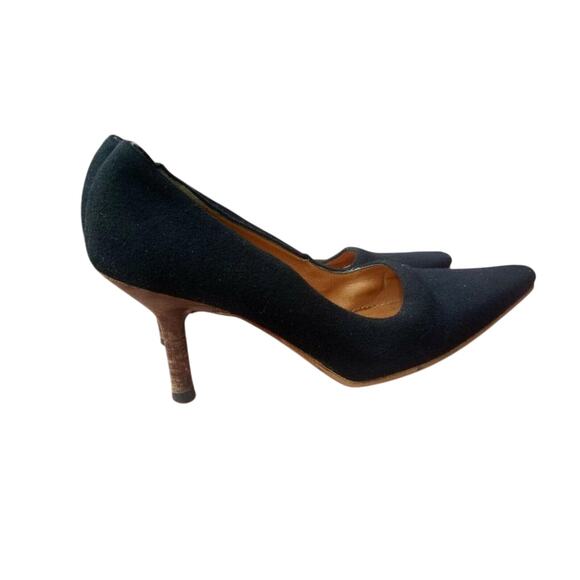 Gucci Size 4.5 C Black Wool Pointy Toe Pumps - Picture 7 of 11